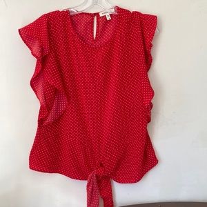 Lightweight Ruffle Sleeve Blouse